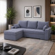 Угловой ортопедический диван Мекко Epoh 3000×1800 Bonel Standart Hard Plus II категория Allure Premium Cool Grey - фото 1