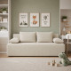 Ортопедический диван Мекко Kair Lux 2000*860 Bonel Standart Hard Plus (2000х1450мм) III категория Austin 1 Ivory (MEK-161581) - фото 1
