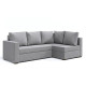 Угловой ортопедический диван Мекко Lincoln 2400*1500 Bonel Standart Hard Plus III категория Austin 18 Grey - фото 3