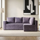 Угловой ортопедический диван Мекко Lincoln 2400*1500 Bonel Standart Hard Plus IV категория Bestseller Dusty Violet - фото 1