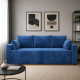 Диван раскладной ортопедический Мекко Lincoln 2300×1000 мм Bonel Standart Hard Plus II категория Allure Premium Denim (MEK-161313) - фото 1