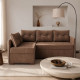 Угловой диван ортопедический Мекко Meet 2080х1430 Bonel Standart Hard Plus II категория Allure Premium Nut - фото 1