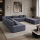 Диван угловой Мекко Paradise 3500*3500 Perfect II категория Allure Premium Cool Grey - фото 1