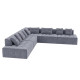 Диван угловой Мекко Paradise 3500*3500 Perfect II категория Allure Premium Cool Grey - фото 2
