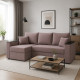 Угловой ортопедический диван Мекко Senator 2500x1500 Bonel Standart Hard Plus II категория Allure Premium Rose - фото 1