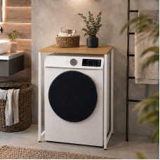 Стеллаж полка Бафрум 401 Ferrum-decor для стиральной машины 90x70,5x60,5 Белый металл ДСП Белый 16 мм (FRD-107360)