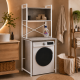 Стеллаж полка Бафрум 403 Ferrum-decor для стиральной машины 178x70,5x60,5 Белый металл ДСП Белый 16 мм (FRD-107380) - фото 1