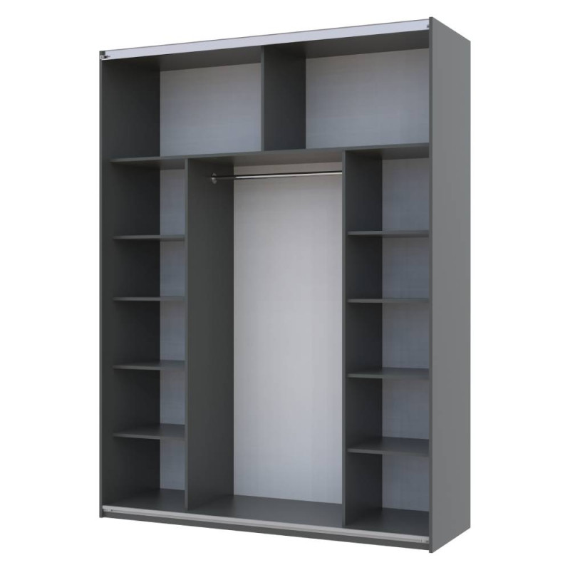 Шкаф-купе двухдверный Doros G-Caiser 180х60х240 см Графит (DRS-011034)