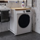Стеллаж полка Бафрум 401 Ferrum-decor для стиральной машины 90x70,5x60,5 Белый металл ДСП Дуб Кремона Торро 16 мм (FRD-107582) - фото 3