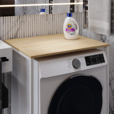 Стеллаж полка Бафрум 401 Ferrum-decor для стиральной машины 90x70,5x60,5 Белый металл ДСП Дуб Кремона Торро 16 мм (FRD-107582)