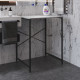 Стеллаж полка Бафрум 401 Ferrum-decor для стиральной машины 90x70,5x60,5 Черный металл ДСП Бетон 16 мм (FRD-107352) - фото 2