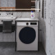 Стеллаж полка Бафрум 401 Ferrum-decor для стиральной машины 90x70,5x60,5 Черный металл ДСП Бетон 16 мм (FRD-107352) - фото 3