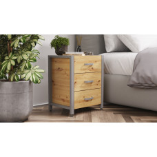 Тумба універсальна Ferrum-decor Вів'єн 3 50x41x40 сірий ДСП Дуб Артизан 16 мм (FRD-106872)