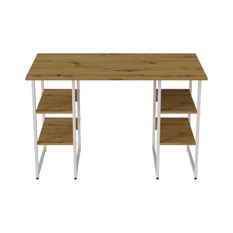 Компьютерный стол Ferrum-decor Карэн 75x140x60 белый ДСП Дуб Артизан 16мм (FRD-107252)