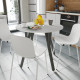 Стол круглый MARSI 4 870-4 ноги на конус Ferrum-decor 750x870x870 Черный металл ДСП Белый 16 мм (FRD-107432) - фото 5