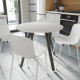 Стол круглый MARSI 4 870-4 ноги на конус Ferrum-decor 750x870x870 Черный металл ДСП Белый 16 мм (FRD-107432) - фото 4