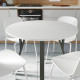Стол круглый MARSI 4 870-4 ноги на конус Ferrum-decor 750x870x870 Черный металл ДСП Белый 16 мм (FRD-107432) - фото 3