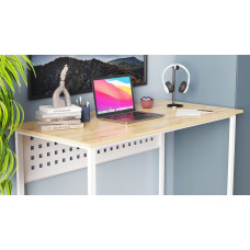 Компьютерный стол Ferrum-decor Майк 75x140x60 белый ДСП Дуб Артизан 32мм (FRD-107122)