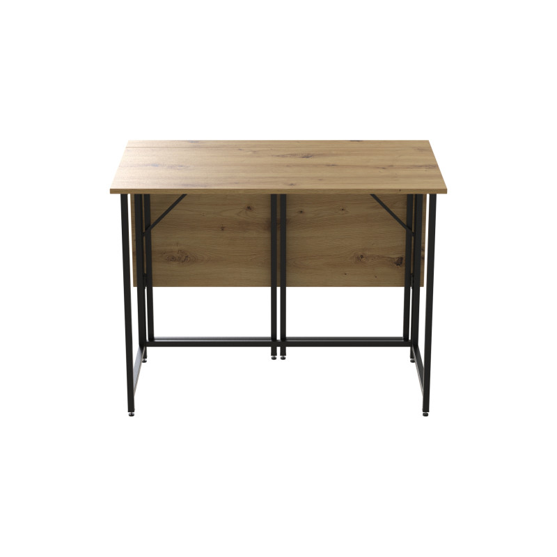 Стол-книжка трансформер Морис 2 Ferrum-decor 750x1000x1100 Черный металл ДСП Дуб Артизан 16 мм (FRD-107322)