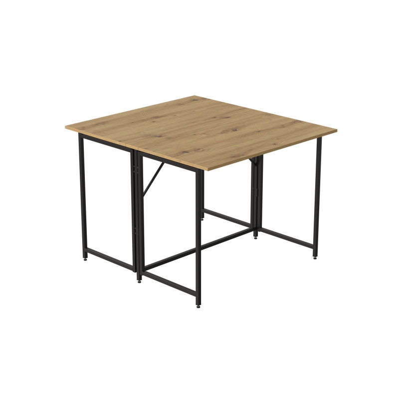 Стол-книжка трансформер Морис 2 Ferrum-decor 750x1000x1100 Черный металл ДСП Дуб Артизан 16 мм (FRD-107322)