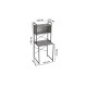 Стеллаж полка Бафрум 403 Ferrum-decor для стиральной машины 178x70,5x60,5 Черный металл ДСП Бетон 16 мм (FRD-107372) - фото 5