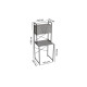 Стеллаж полка Бафрум 404 Ferrum-decor для стиральной машины 178x70,5x60,5 Черный металл ДСП Бетон 16 мм (FRD-107382) - фото 7