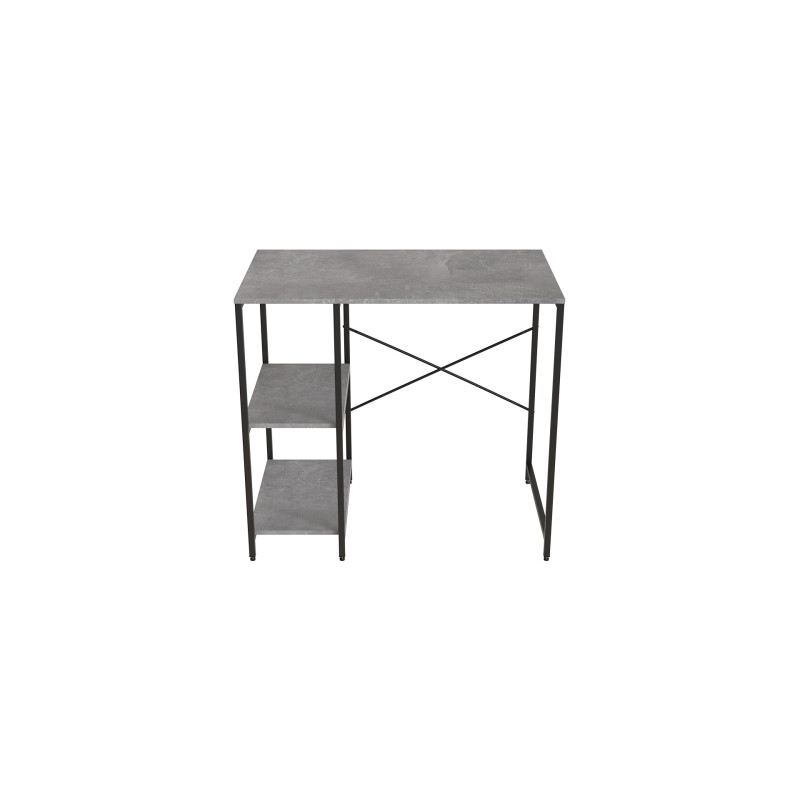 Стеллаж полка Бафрум 405 Ferrum-decor для стиральной машины 90x101x60,5 Черный металл ДСП Бетон 16 мм (FRD-107392)