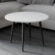 Стол журнальный круглый OPTIMA 2 ноги на конус Ferrum-decor 450x670x670 Черный металл ДСП Белый 16 мм (FRD-107472) - фото 2