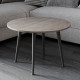 Стол журнальный круглый OPTIMA 2 ноги на конус Ferrum-decor 450x670x670 Черный металл ДСП Дуб Кремона Канолло 16 мм (FRD-107542) - фото 2