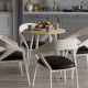 Стол круглый OPTIMA 4 ноги на конус Ferrum-decor 750x670x670 Белый металл ДСП Дуб Кремона Торро 16 мм (FRD-107572) - фото 3