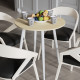 Стол круглый OPTIMA 4 ноги на конус Ferrum-decor 750x670x670 Белый металл ДСП Дуб Кремона Торро 16 мм (FRD-107572) - фото 1