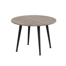 Стол журнальный круглый OPTIMA 2 ноги на конус Ferrum-decor 450x670x670 Черный металл ДСП Дуб Кремона Канолло 16 мм (FRD-107542)