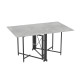 Стол обеденный трансформер книжка Орион Pro Ferrum-decor 75x152x90 Черный металл ДСП Бетон 16 мм (FRD-107402) - фото 8