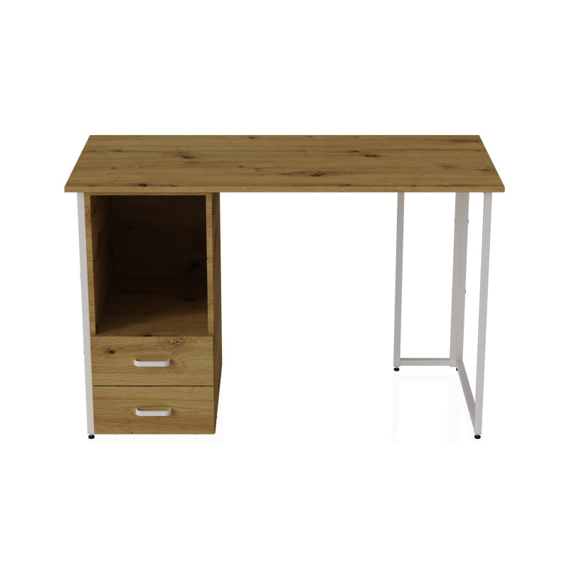Компьютерный стол Ferrum-decor Отто 75x140x60 белый ДСП Дуб Артизан 32мм (FRD-107012)