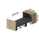 Ліжко трансформер тумба ASCET 2 Ferrum-decor 650x2000x700 Чорний метал ДСП Дуб Сонома 16 мм (FRD-107332) - фото 3