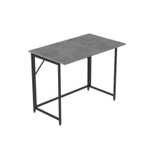 Стіл-трансформер розкладний Слай Ferrum-decor 75x100x60 Чорний метал ДСП Бетон 16 мм (FRD-107342)