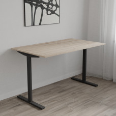 Стол письменный Space Ferrum-decor 750x1400x700 Черный металл ДСП Дуб Сан-Марино 16 мм (FRD-107982)