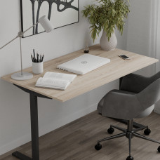 Стіл письмовий Space Ferrum-decor 750x1000x700 Чорний метал ДСП Дуб Сан-Марино 16 мм (FRD-107862)