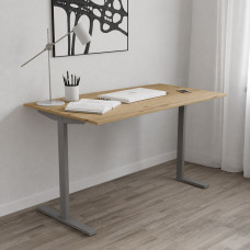 Стол письменный Space Ferrum-decor 750x1400x600 Серый металл ДСП Дуб Артизан 16 мм (FRD-107961)