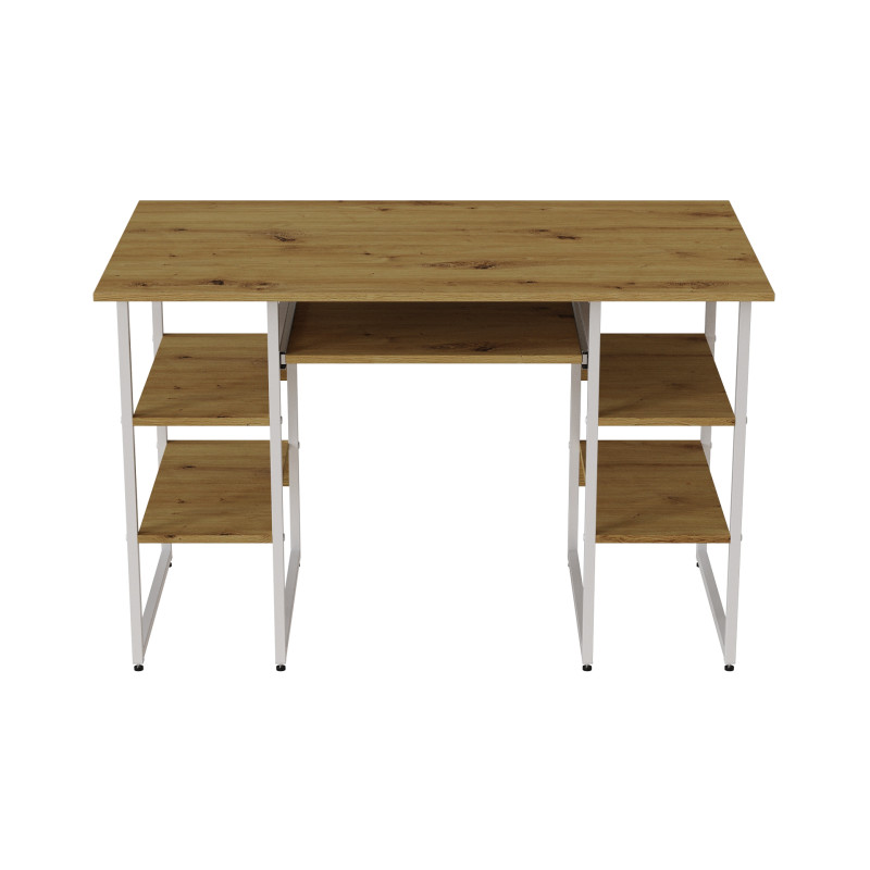 Компьютерный стол Ferrum-decor Тим 75x140x60 белый ДСП Дуб Артизан 32мм (FRD-106952)
