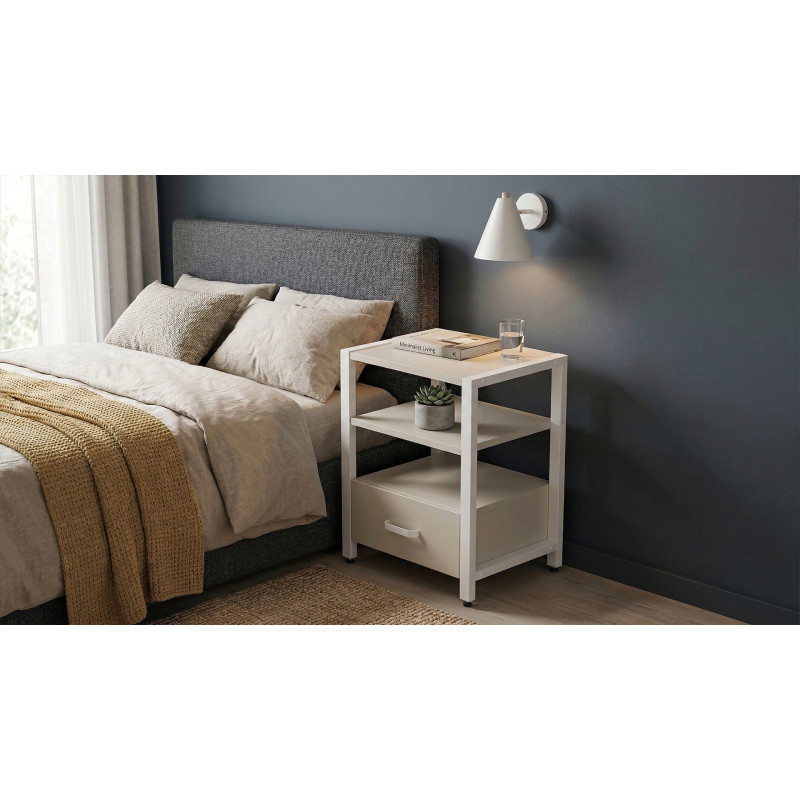 Тумба універсальна Ferrum-decor Вів'єн 1/1 50x41x40 білий ДСП Кашемір 16 мм (FRD-107812)