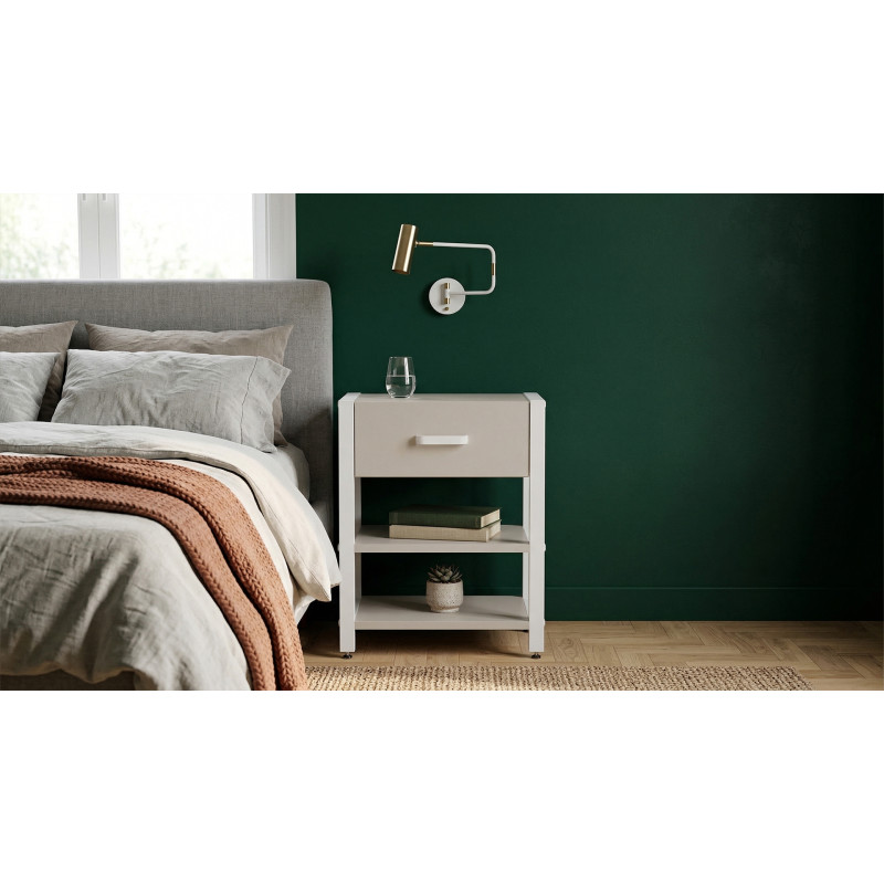 Тумба універсальна Ferrum-decor Вів'єн 1/2 50x41x40 білий ДСП Кашемір 16 мм (FRD-107782)