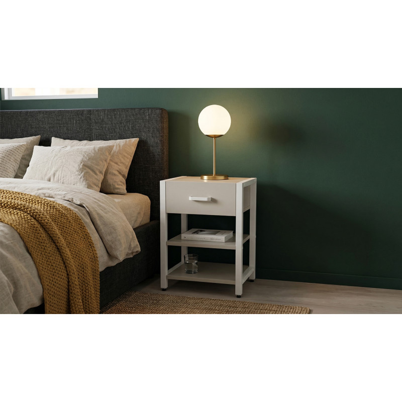 Тумба універсальна Ferrum-decor Вів'єн 1/2 50x41x40 білий ДСП Кашемір 16 мм (FRD-107782)