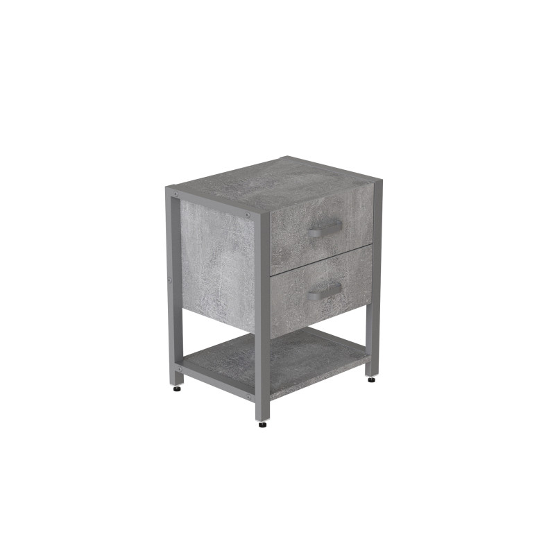 Тумба універсальна Ferrum-decor Вів'єн 2/1 50x41x40 сірий ДСП Бетон 16 мм (FRD-106932)