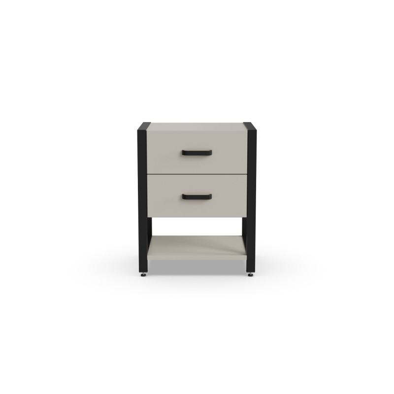 Тумба універсальна Ferrum-decor Вів'єн 2/1 50x41x40 чорний ДСП Кашемір 16 мм (FRD-107792)