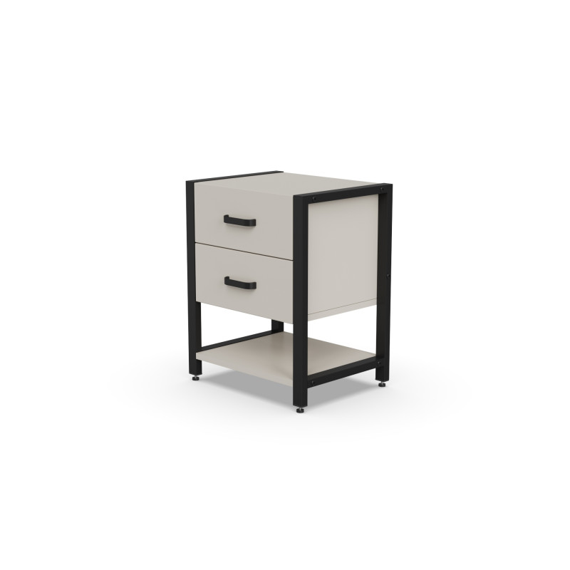 Тумба універсальна Ferrum-decor Вів'єн 2/1 50x41x40 чорний ДСП Кашемір 16 мм (FRD-107792)