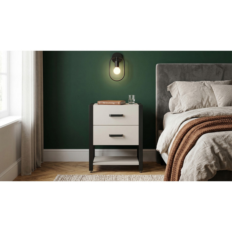 Тумба універсальна Ferrum-decor Вів'єн 2/1 50x41x40 чорний ДСП Кашемір 16 мм (FRD-107792)