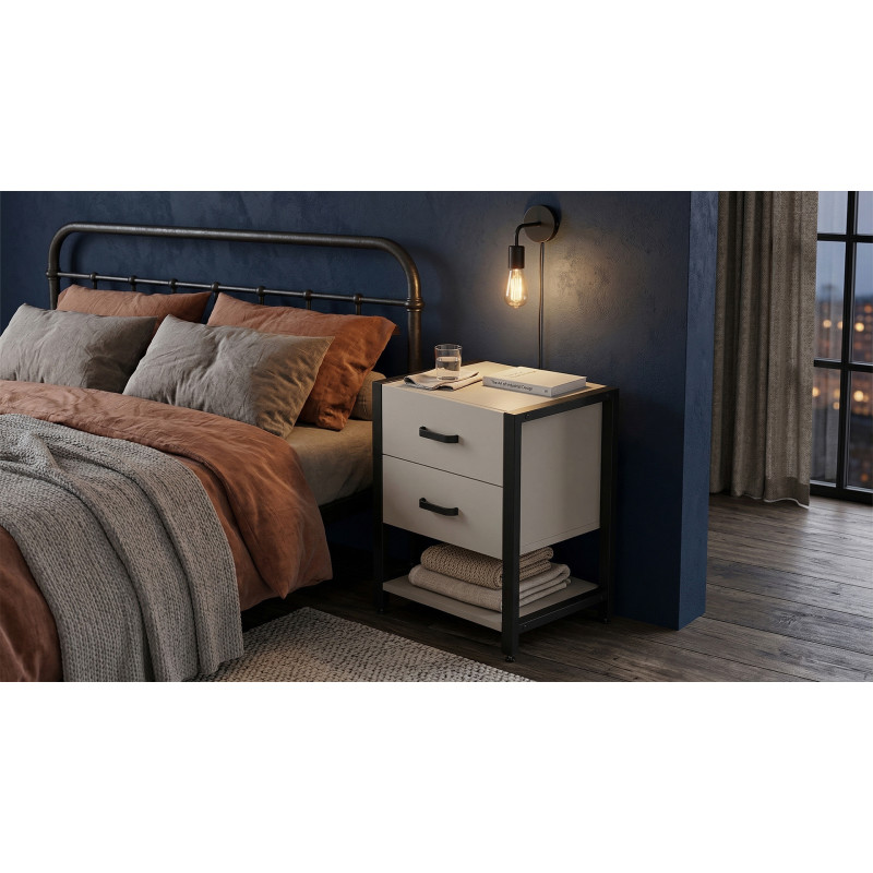 Тумба універсальна Ferrum-decor Вів'єн 2/1 50x41x40 чорний ДСП Кашемір 16 мм (FRD-107792)