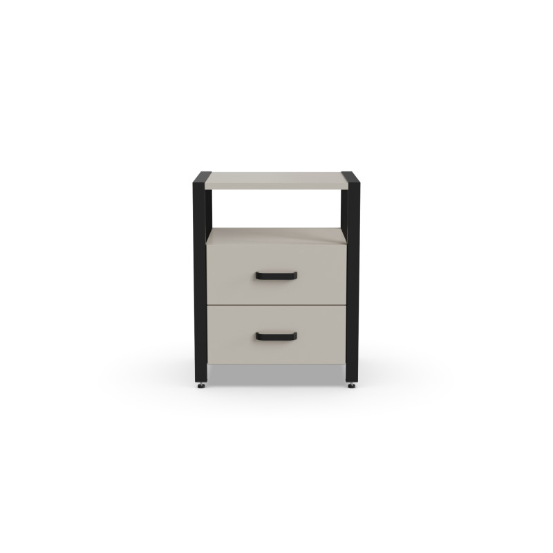 Тумба універсальна Ferrum-decor Вів'єн 2/2 50x41x40 чорний ДСП Кашемір 16 мм (FRD-107762)
