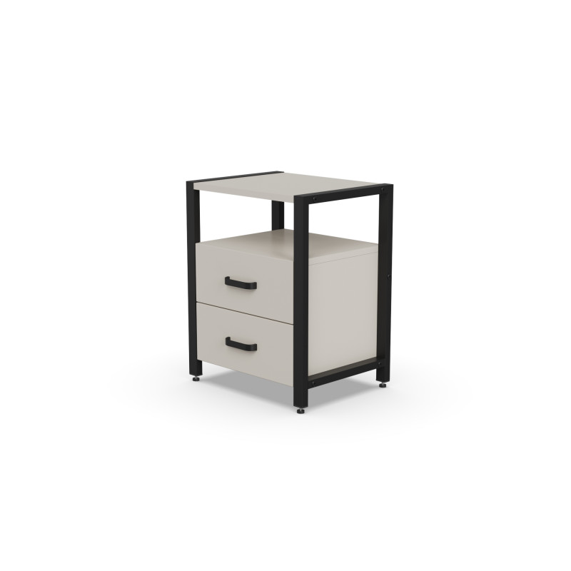 Тумба універсальна Ferrum-decor Вів'єн 2/2 50x41x40 чорний ДСП Кашемір 16 мм (FRD-107762)